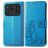 Mobigear Clover Xiaomi Mi 11 Ultra Hülle Klapphülle Geldbörse - Blau