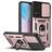 Mobigear Armor Ring Cam Slide Vivo Y21s Hülle Hardcase Backcover Stoßfest mit Ringhalter und Kamera Slider - Roségold