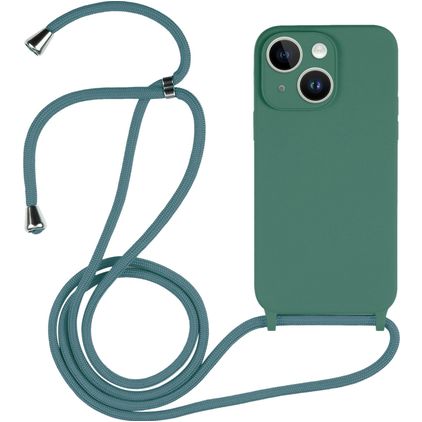 Mobigear Lanyard iPhone 15 Silikon Handykette - Grün