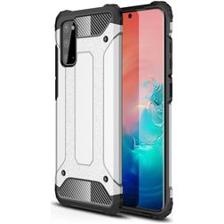 Mobigear Outdoor Samsung Galaxy S20 Hülle Hardcase Backcover Stoßfest - Silber