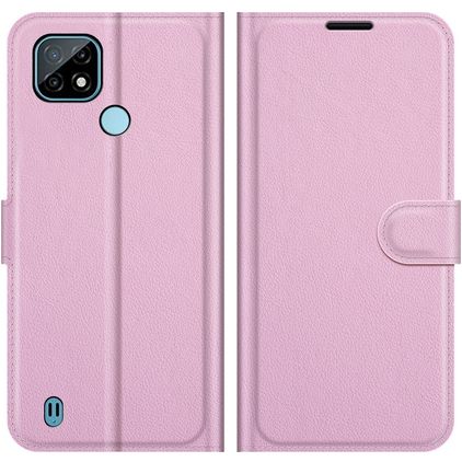Mobigear Classic Realme C21 Hülle Klapphülle Geldbörse - Pink