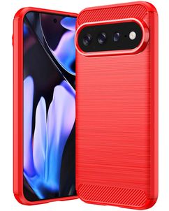 Mobigear Brushed Slim Google Pixel 11 Pro XL Hülle Flexibles TPU Backcover - Rot