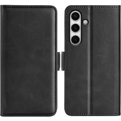 Mobigear Slim Magnet Samsung Galaxy S24 FE Hülle Klapphülle Geldbörse - Schwarz