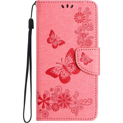 Mobigear Butterfly Samsung Galaxy A35 Hülle Klapphülle Geldbörse - Pink