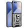Mobigear Armor Ring Samsung Galaxy Z Flip 7 Hülle Hardcase Backcover Stoßfest mit Ringhalter - Silber
