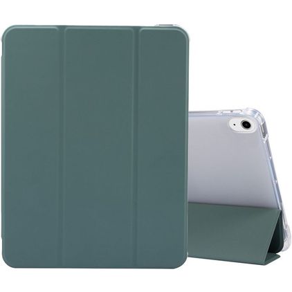 Mobigear Tri-Fold Gel iPad Air 4 (2020) Hülle TPU,Kunstleder Klapphülle + Stifthalter - Grün