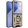 Mobigear Armor Ring Samsung Galaxy Z Flip 7 Hülle Hardcase Backcover Stoßfest mit Ringhalter - Gold