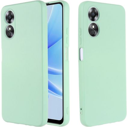 Mobigear Rubber Touch OPPO A17 Silikon Hülle Backcover - Grün
