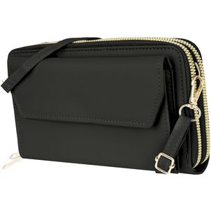 Antonio Fonzo Crossbody Clutch Handytasche - Large - Schwarz