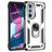 Mobigear Armor Ring Motorola Edge 30 Pro Hülle Hardcase Backcover Stoßfest mit Ringhalter - Silber