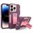Mobigear Heavy Armor Stand iPhone 14 Pro Max Hülle Hardcase Backcover Stoßfest mit Ständer - Lila
