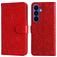Mobigear Sunflower Samsung Galaxy S26 Hülle Klapphülle Geldbörse - Rot