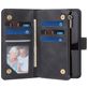 Mobigear Zipper iPhone 12 Pro Max Hülle Klapphülle Geldbörse - Schwarz