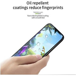 Mobigear Premium LG K40s Panzerglas Gehärtetes Glas Displayschutz - Hüllenfreundlich - Schwarz