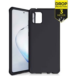 ITSkins SpectrumSolid Samsung Galaxy Note 10 Lite Hülle Flexibles TPU Backcover Stoßfest - Plain Black