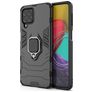 Mobigear Armor Ring Samsung Galaxy M53 Hülle Hardcase Backcover Stoßfest mit Ringhalter - Schwarz