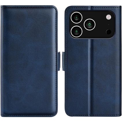Mobigear Slim Magnet iPhone 18 Pro Max Hülle Klapphülle Geldbörse - Dunkelblau