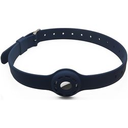 Mobigear Apple AirTag Hülle Flexibles Silikon Halsband - 23.5 - 47.5 cm - Blau