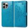 Mobigear Mandala iPhone 16 Hülle Klapphülle Geldbörse - Blau
