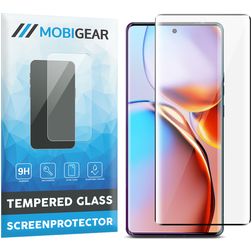 Mobigear Premium Motorola Edge 40 Pro Panzerglas Gehärtetes Glas Displayschutz - Hüllenfreundlich - Schwarz