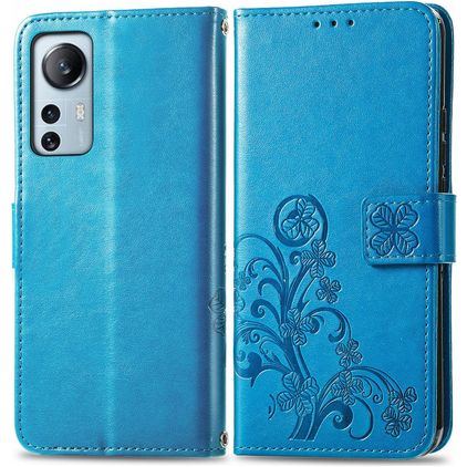 Mobigear Clover Xiaomi 12 Lite Hülle Klapphülle Geldbörse - Blau