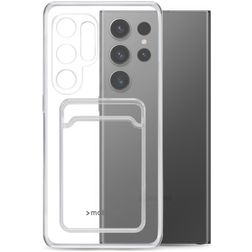 Mobilize Gelly Card Durchsichtig Samsung Galaxy S23 Ultra Hülle Flexibles TPU Backcover mit Kartenhalter - Transparent
