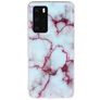 Mobigear Marble Huawei P40 Hülle Flexibles TPU Backcover - Lila