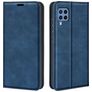 Mobigear Retro Slim Samsung Galaxy M22 Hülle Klapphülle Geldbörse - Blau