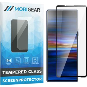 Mobigear Premium Sony Xperia 10 IV Panzerglas Gehärtetes Glas Displayschutz - Hüllenfreundlich - Schwarz