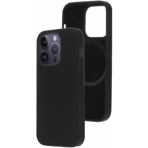Mobiparts iPhone 14 Pro Silikon MagSafe Hülle Backcover - Schwarz