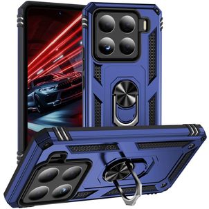 Mobigear Armor ring Xiaomi 15 Hülle Hardcase Backcover Stoßfest mit Ringhalter - Blau