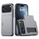 Mobigear Card iPhone 18 Pro Max Hardcase Backcover Shockproof mit Kartenfach - Grau