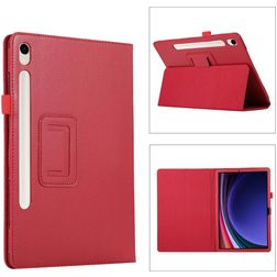 Mobigear Classic Samsung Galaxy Tab S11 Hülle Klapphülle + Stifthalter - Rot