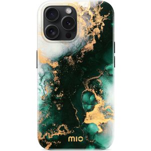 MIO iPhone 15 Pro MagSafe Hülle Hardcase Backcover - Green Marble