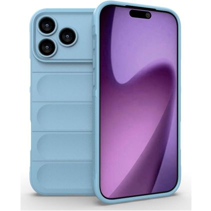 Mobigear Bumpy iPhone 18 Pro Max Hülle Flexibles TPU Backcover - Blau