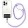Mobigear Lanyard Universal-Handykette einstellbar - Lila / Weiß