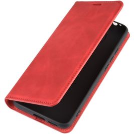 Mobigear Retro Slim POCO F2 Pro Hülle Klapphülle Geldbörse - Rot