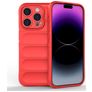 Mobigear Bumpy iPhone 15 Pro Hülle Flexibles TPU Backcover - Rot