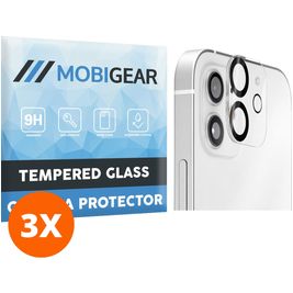 Mobigear iPhone 12 Panzerglas Gehärtetes Glas Kamera Schutz - Hüllenfreundlich (3er Pack)