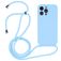 Mobigear Lanyard iPhone 15 Pro Silikon Handykette - Blau