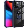 Mobigear Crystal Ring iPhone 14 Pro Max Hülle Hardcase Backcover mit Ringhalter - Transparent / Blau
