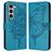 Mobigear Butterfly Samsung Galaxy Z Fold 6 Hülle Klapphülle Geldbörse - Blau