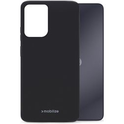 Mobilize Rubber Gelly Motorola Moto G04 Hülle Flexibles TPU Backcover - Matt Black