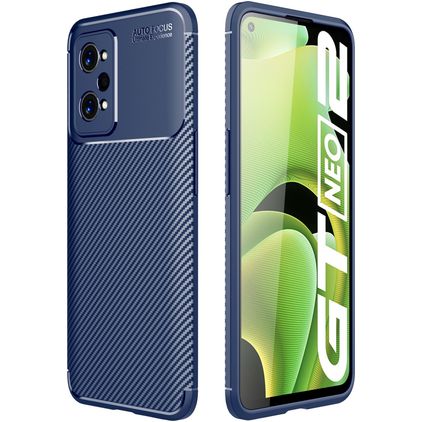 Mobigear Racing Realme GT Neo 3T Hülle Flexibles TPU Backcover - Blau
