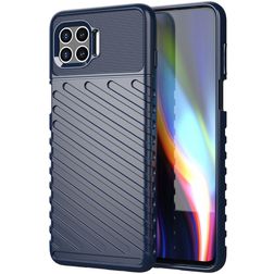 Mobigear Groove Motorola Moto G 5G Plus Hülle Flexibles TPU Backcover - Blau