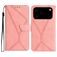 Mobigear Stitch iPhone 17 Pro Max Hülle Klapphülle Geldbörse - Pink