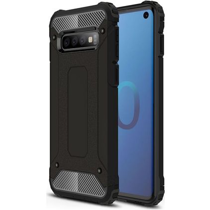 Mobigear Outdoor Samsung Galaxy S10 Hülle Hardcase Backcover Stoßfest - Schwarz