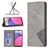 Mobigear Rhombus Slim Samsung Galaxy A33 Klapphülle - Grau