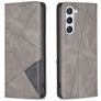 Mobigear Rhombus Slim Samsung Galaxy S25 Hülle Klapphülle - Grau