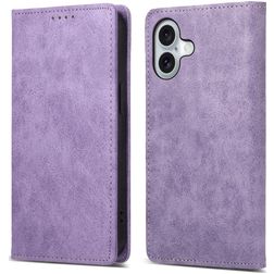 Mobigear Wallet iPhone 16 Hülle Klapphülle Geldbörse - Lila